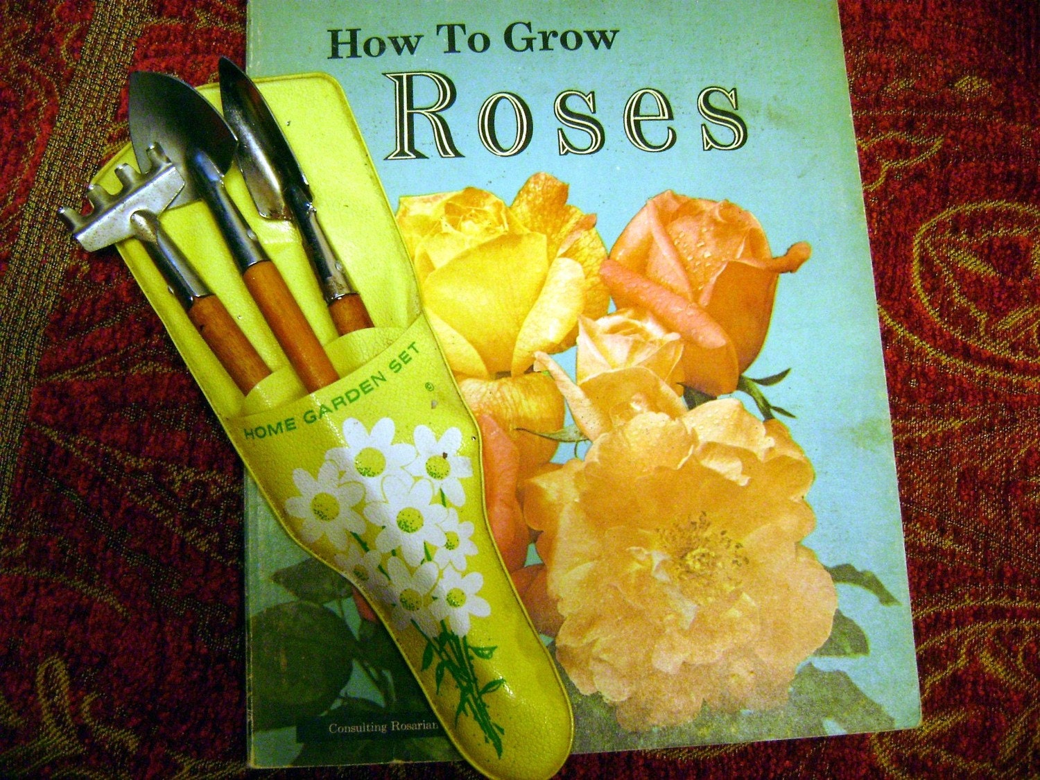 How to Grow Roses Sunset Book first edition and vintage garden tools  Spring Sale