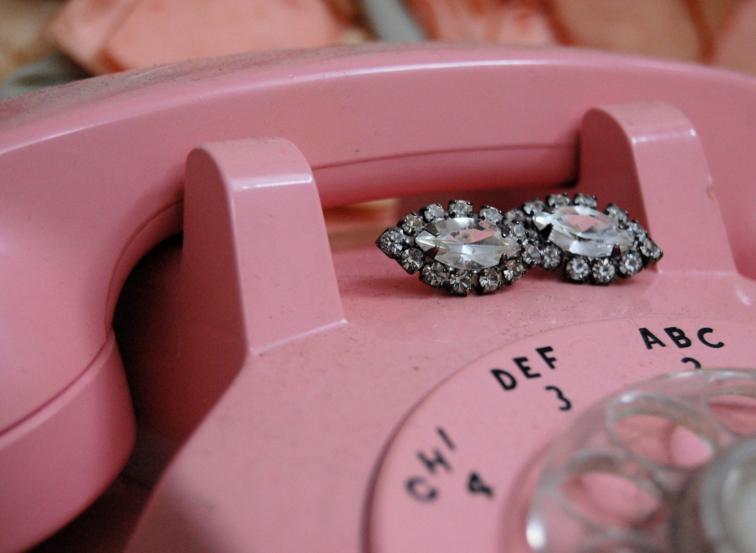 The Sophia- Vintage 1950s Rhinestone Earrings and Pin Set