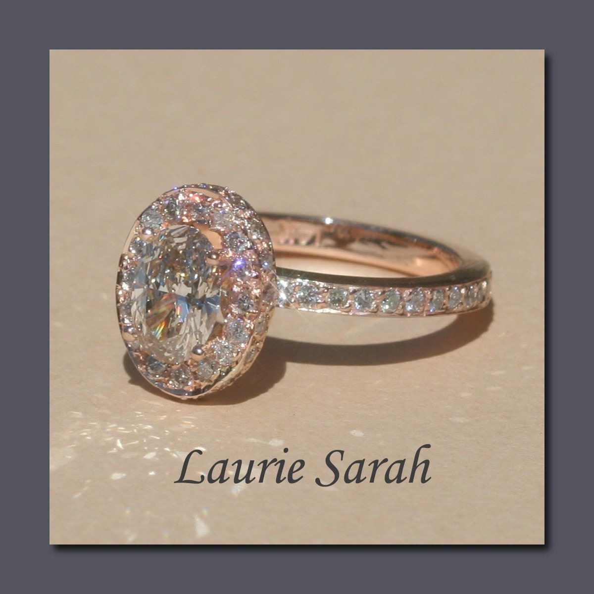 Rose Gold and White Sapphire Wedding Set with accent diamonds Payment Plan