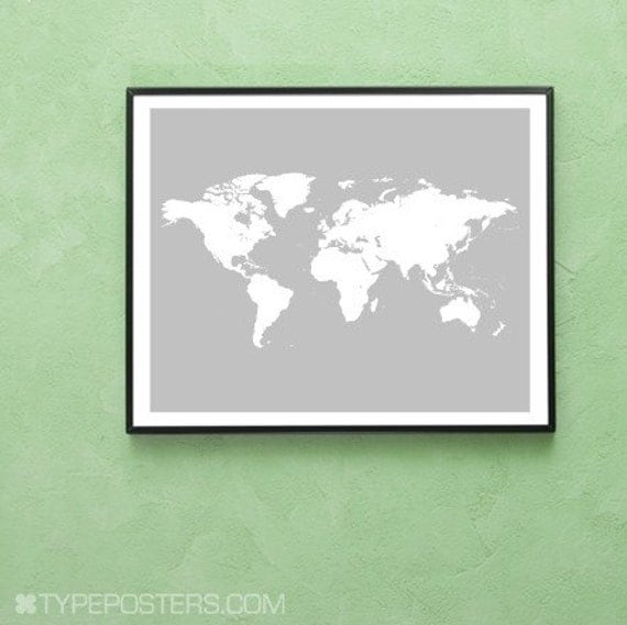 Map Of The World - 16 x 20 Art Print