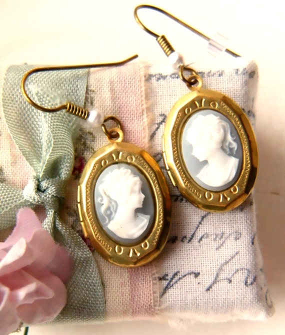 Blythe. vintage locket earrings