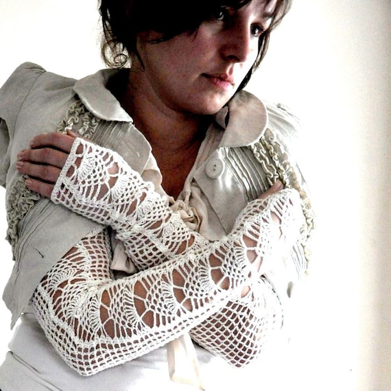 Long Lacy Opera Gloves - MADE TO ORDER