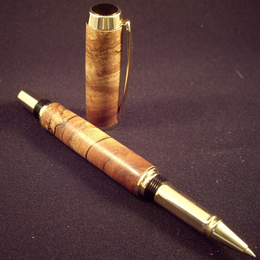 Spalted Dogwood Baron Rollerball Pen - Handcrafted Wooden Pen - Fathers Day