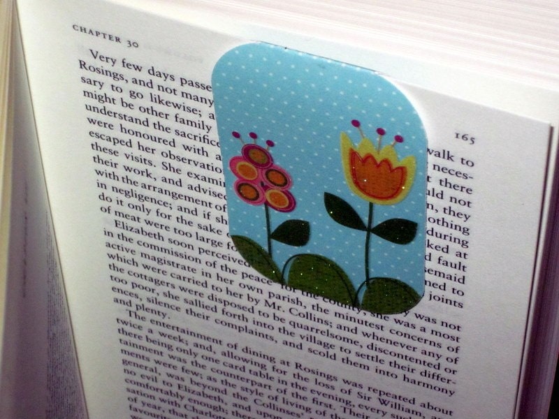 Spring Garden Magnetic Bookmark