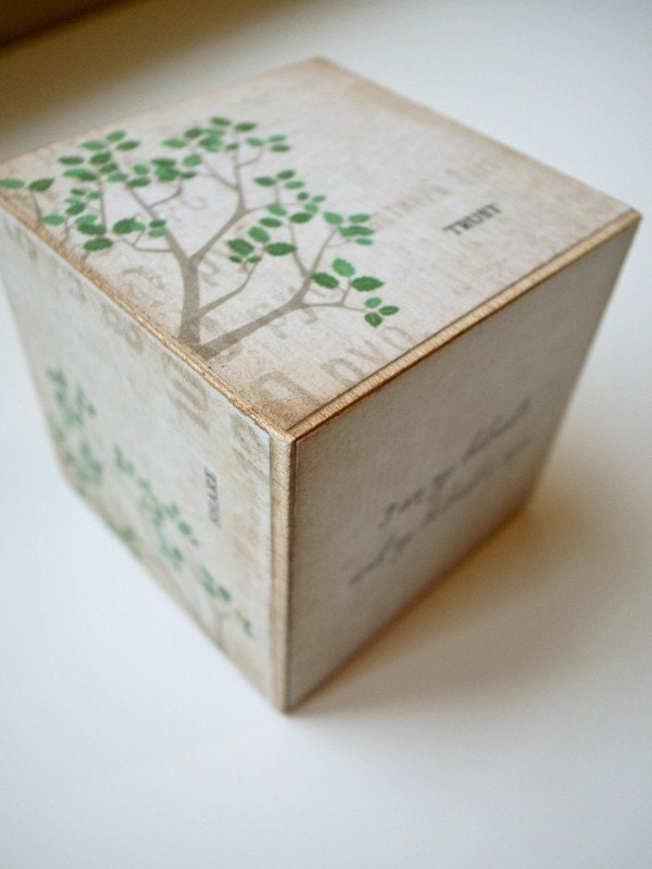 custom ring block: birch branch