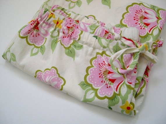 Capri Lounge Pant S Small in Pink Green Church Flowers