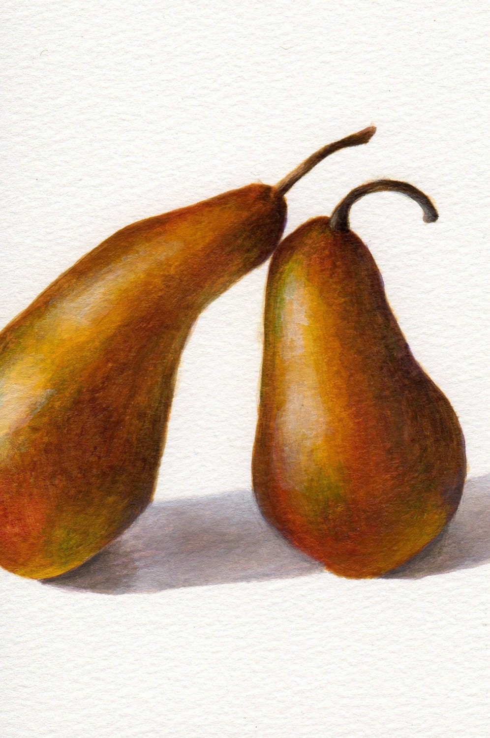 Pear Painting Original Art Small Format Still Life 6x4