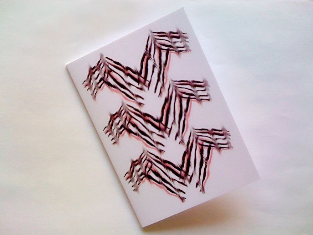 Brush Strokes Smudged Note Card