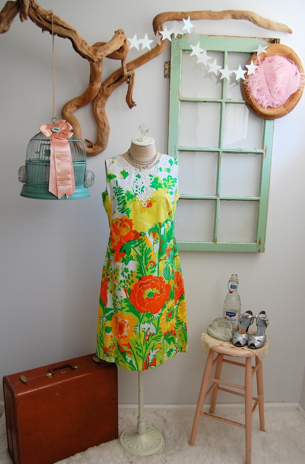The Bitsy- Vintage 1960s Lilly Pulitzer Floral Shift Dress