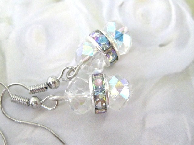 Sparkly Crystal Glass Earrings