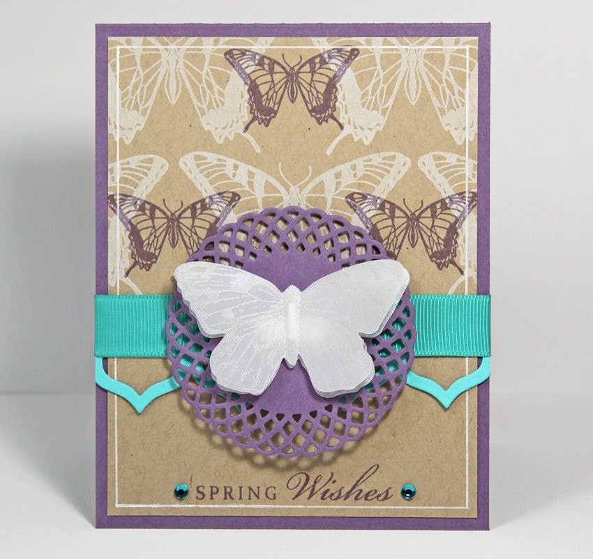 Butterfly spring wishes card