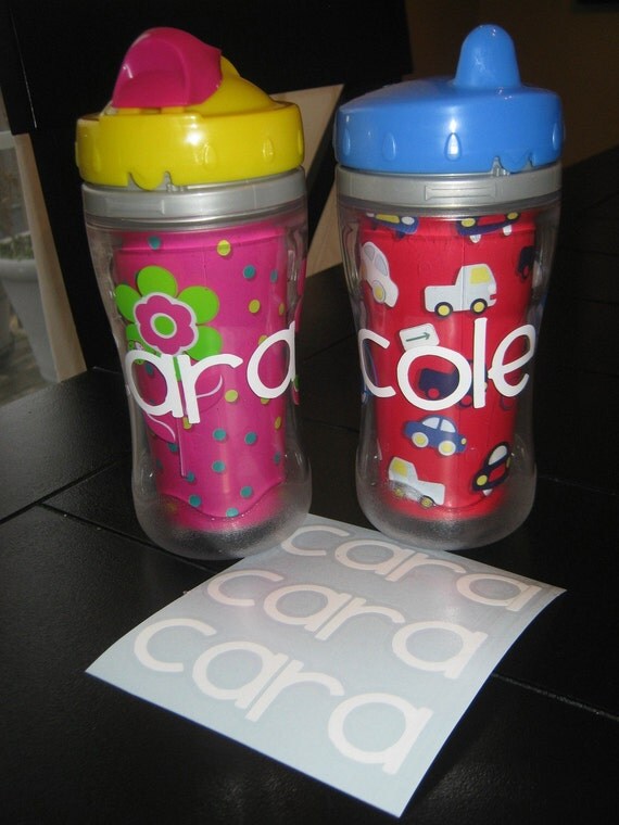 sippy cup name labels