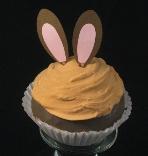 chocolate bunny ears. Chocolate Bunny Ears Cupcake
