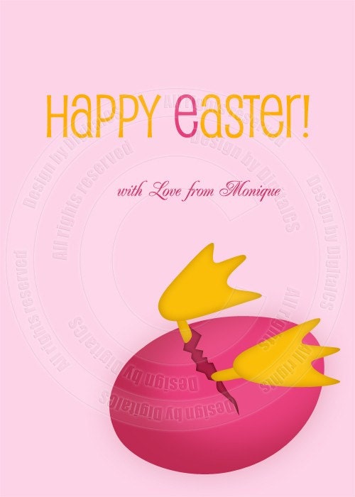 happy easter cards printables. Printable Easter greeting card