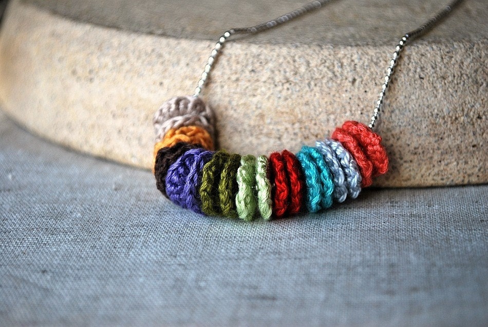 All My Friends Crochet Necklace Create Your Own Color Trend - 2 for 30 dollars
