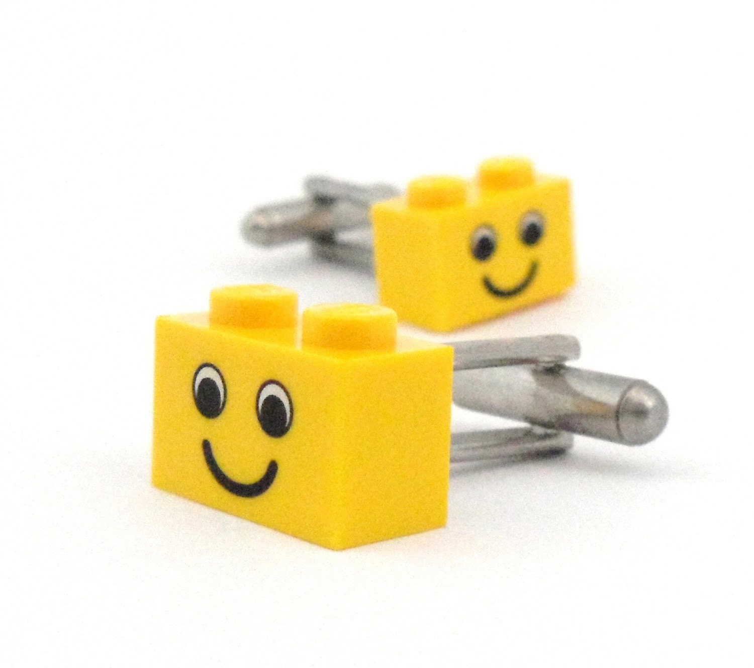 LEGO Smiley Head Brick Cufflinks