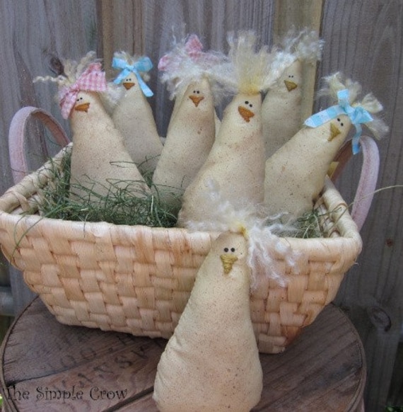 PriMiTiVe EaSTeR Chick  Ornies and Bowl Fillers SpRiNG