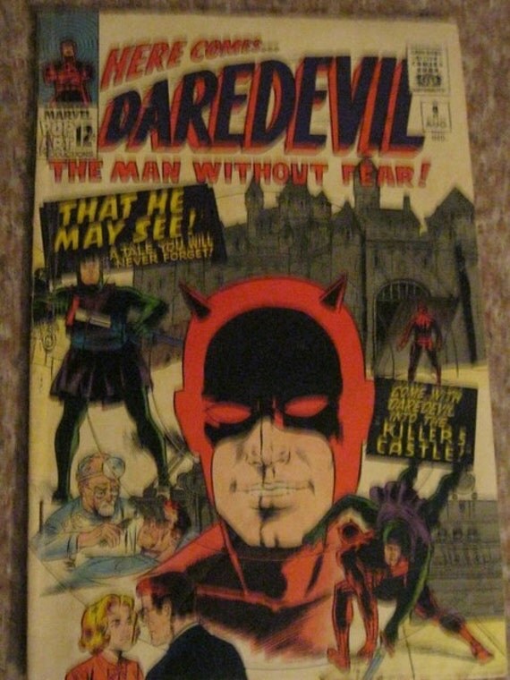 Vintage Daredevil No 4 - Killer's Castle - Wally Wood Cover and Art - Aug 1965