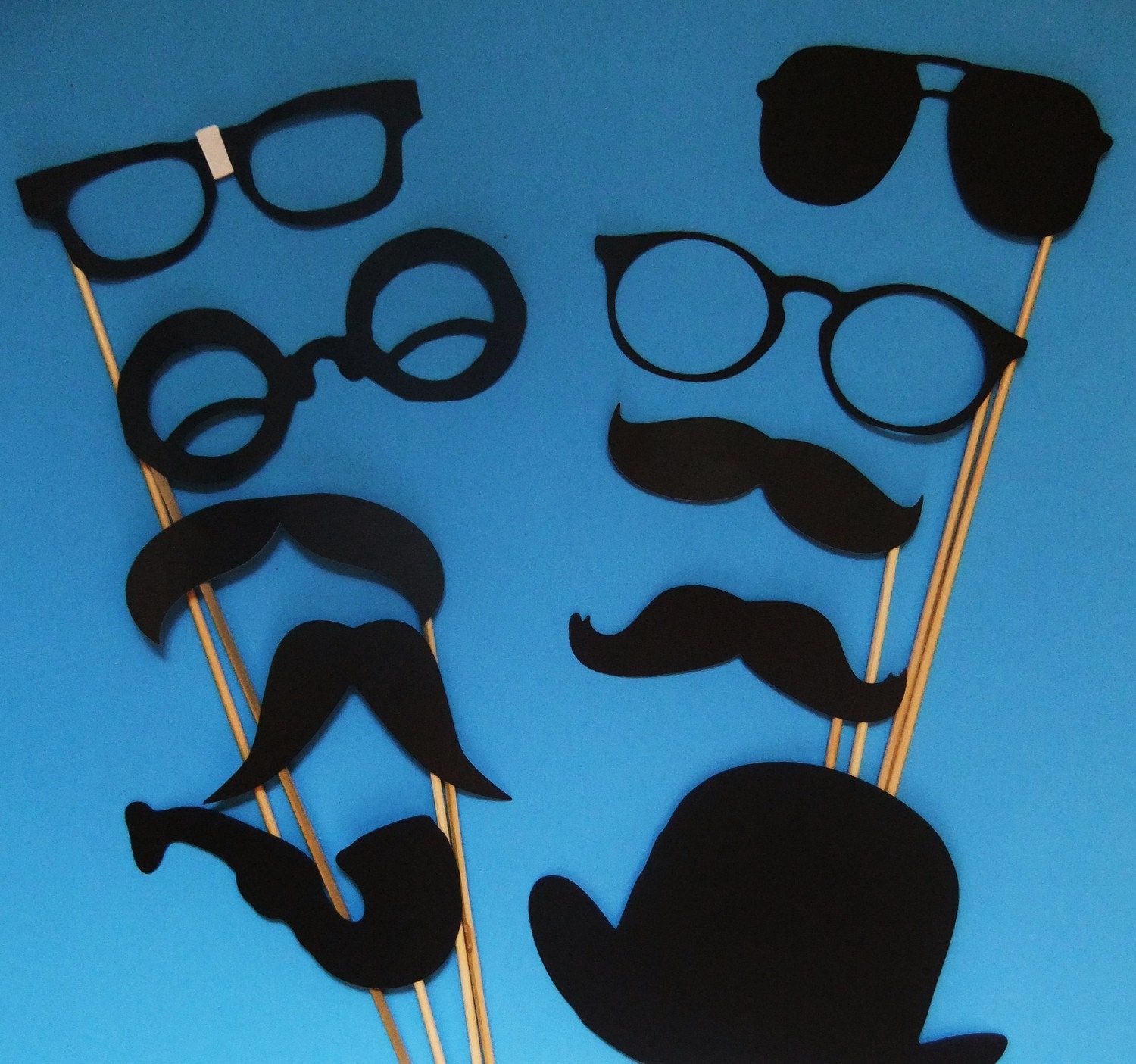 Party Making Memories-Set of 10 Photo Props Unique Funny way to Personalize your photos and create lasting memories  Geek Book worm Pipe Hat mustache Black Elegance Wedding Birthday Party Shower Graduation Family Renuinon Meeting Themed party props wp