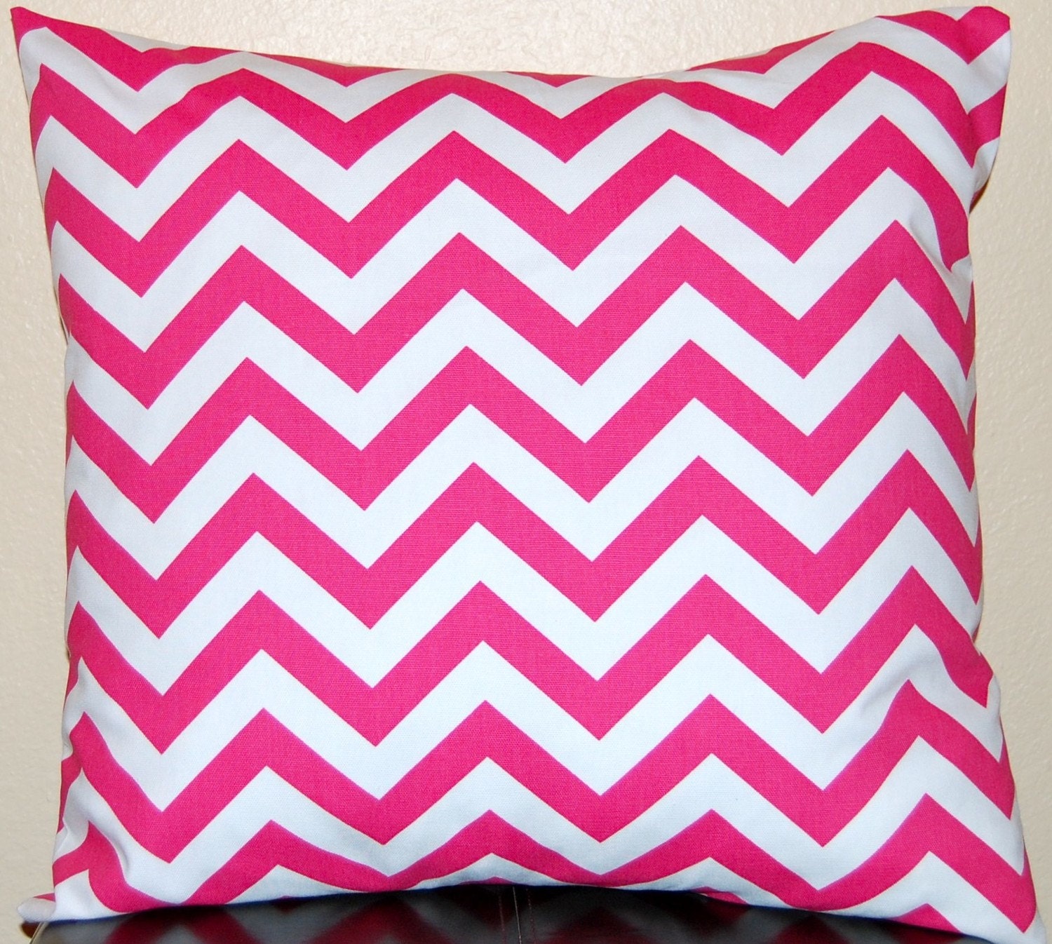 Pair of Decorative Toss Pillow Covers - Ready to Ship - 20 Inches - Gray on White Zig Zag Chevron
