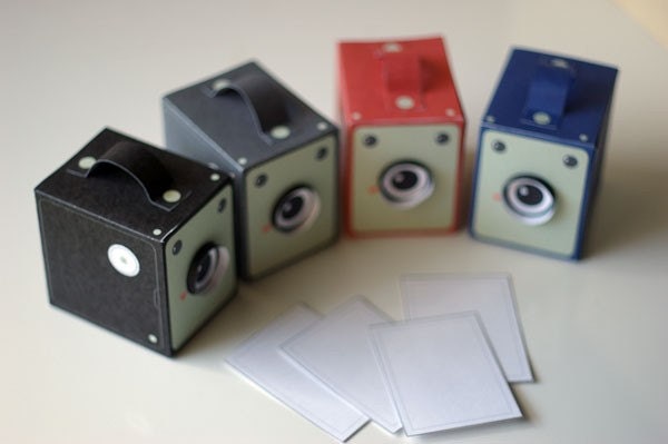 Vintage Box Cameras - includes all 4 colours - Printable PDF paper craft project