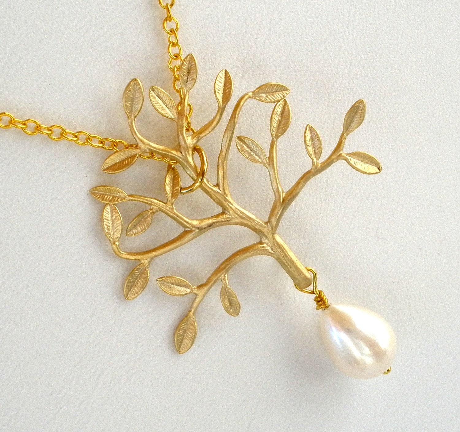 The Tree of Life Pearl Necklace - Bridal - Bridesmaids jewelry