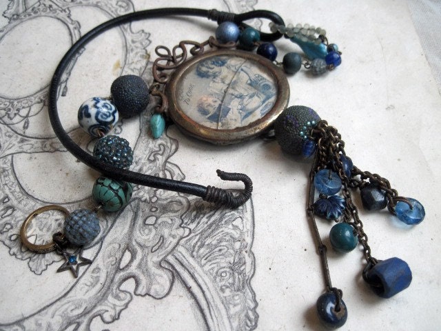 When the child was a child. Victorian Tribal with Blue Spheres.