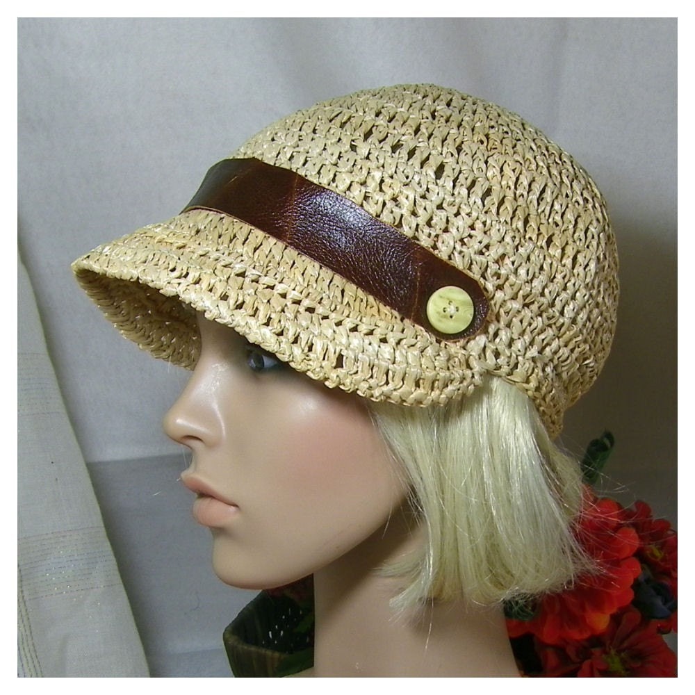 Crushable Crochet Raffia Hat