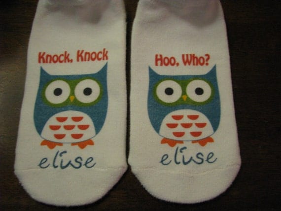 Custom Listing Knock Knock Owl Socks
