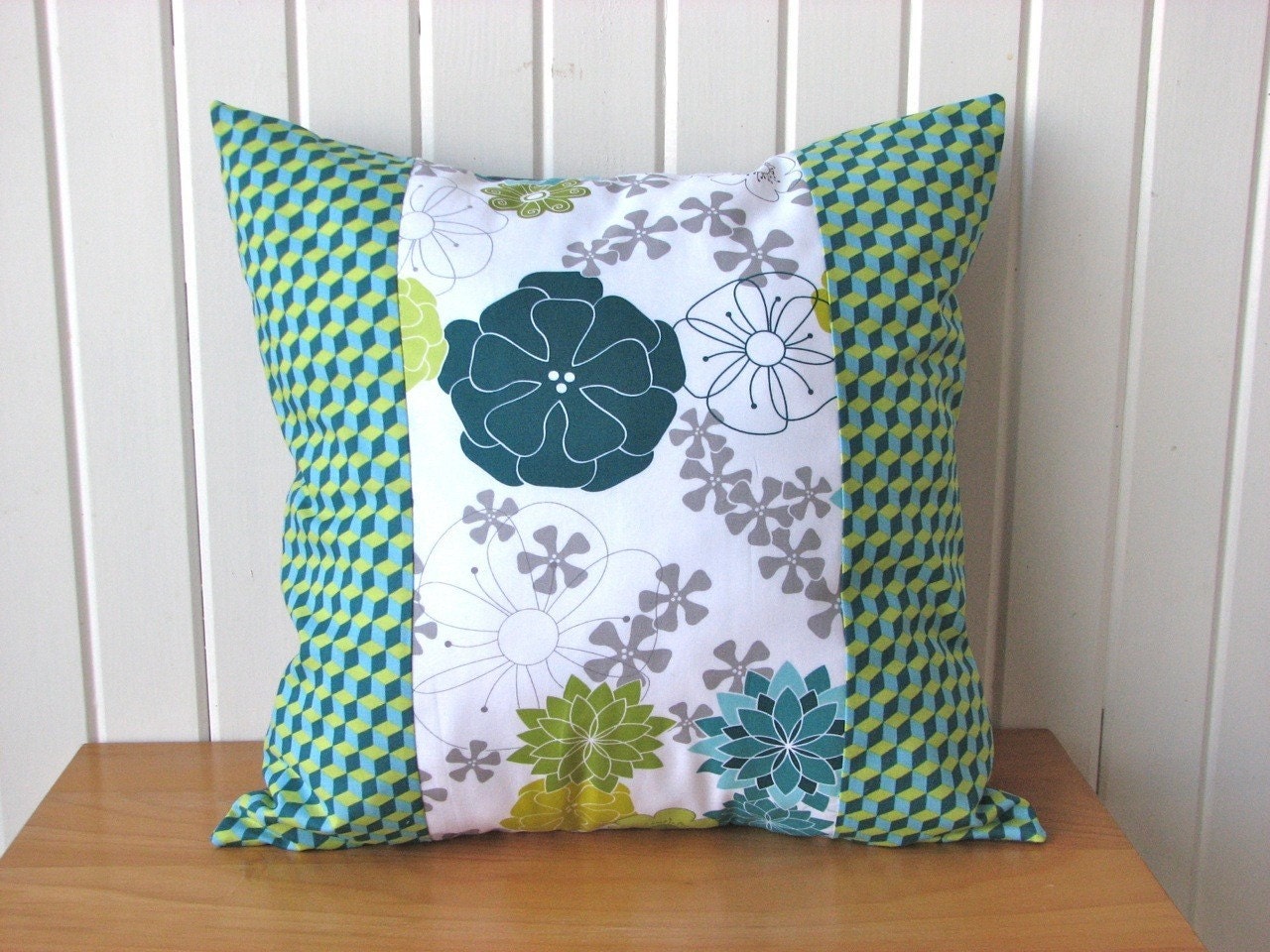 Pillow Cover in Aromatherapy in Seafoam - 16x16