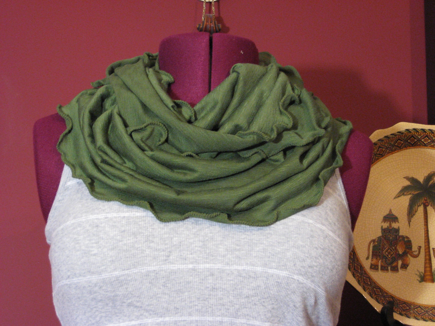 Infinity scarf spring green