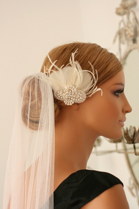 LILI - Vintage Inspired, Petite, Bridal Fascinator Headpiece