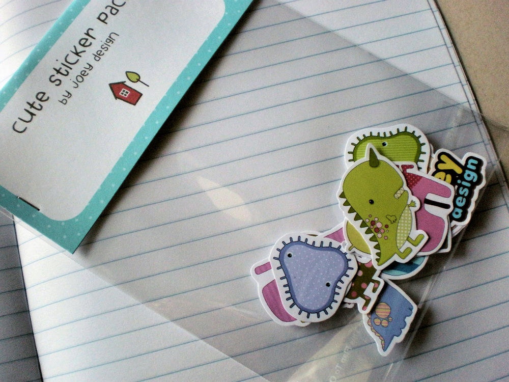 Mini monster stickers The Toddler is currently obsessed with stickers so he