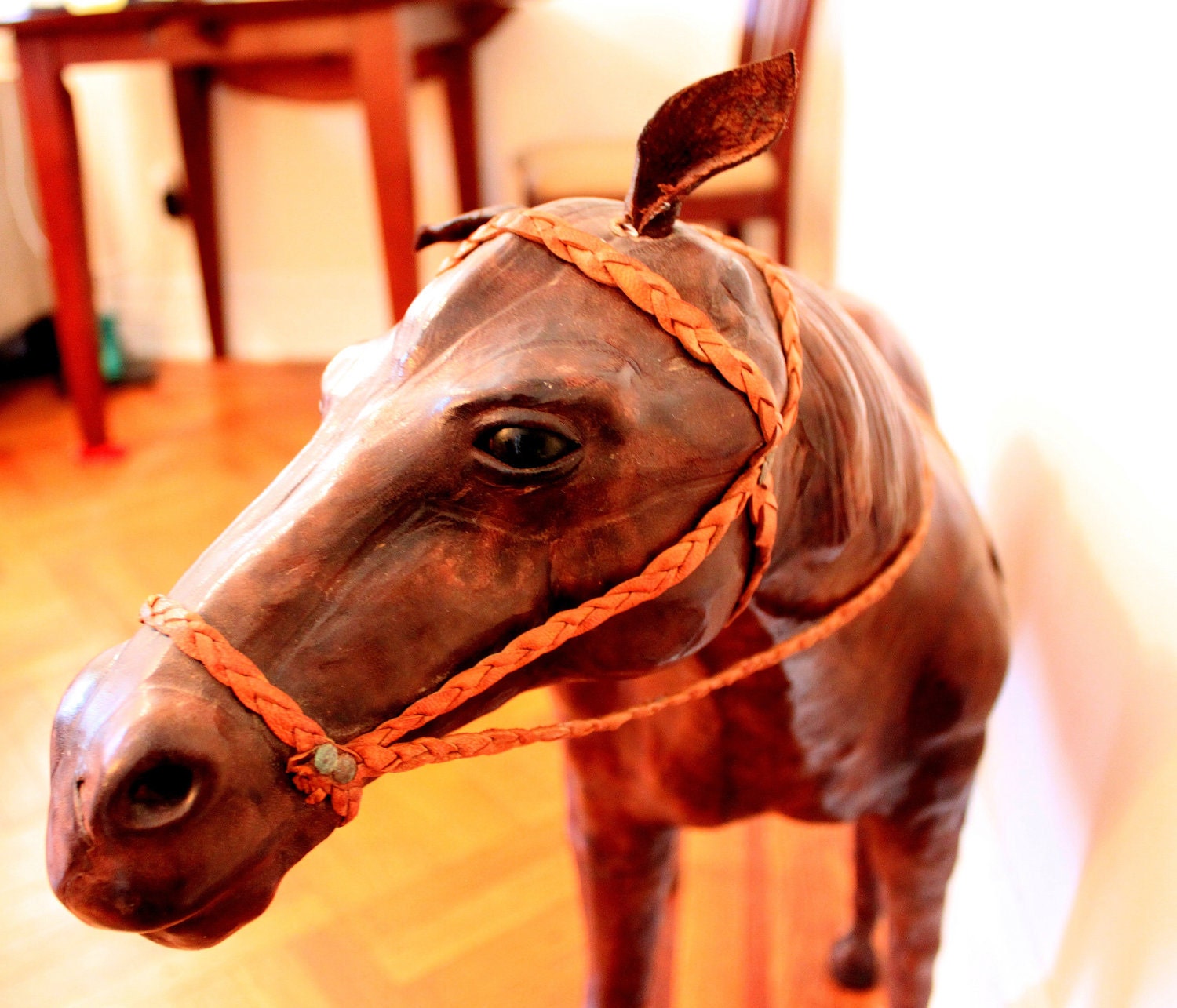 British Equestrian Leather Horse Sculpture by Fivehands