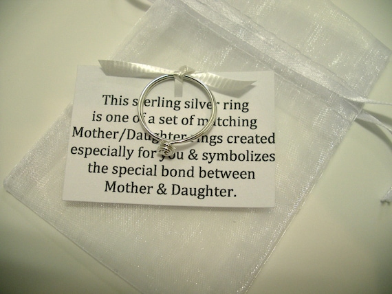 ... MotherDaughter Rings. (Set of 2 Sterling Silver Rosette Rings