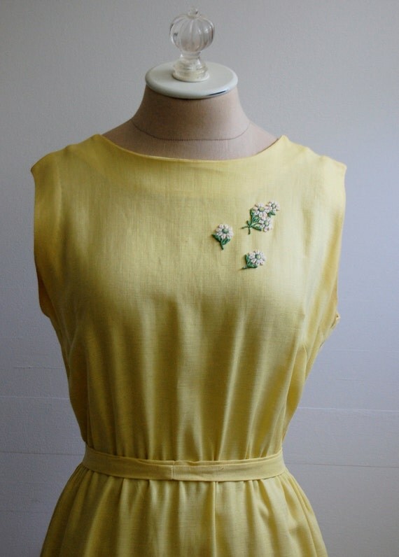 The Tahlia- Vintage early 1960s Golden Yellow Wiggle Dress