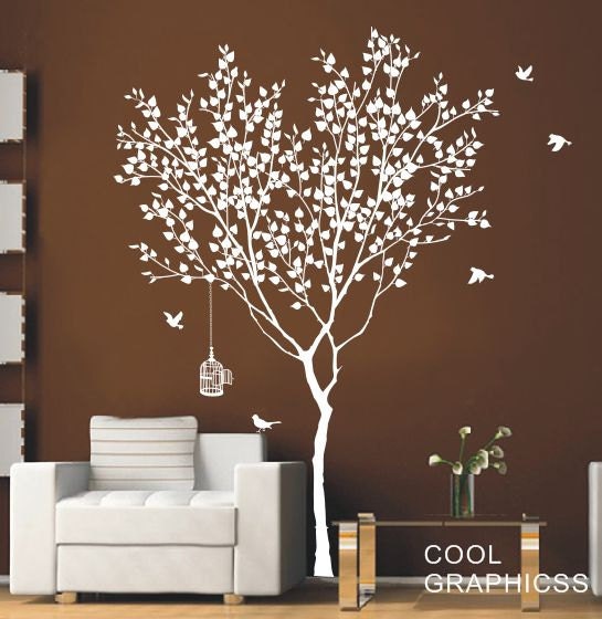 Love Tree -73 Inches tall -Vinyl Wall Decal Sticker Art, Mural,Wall Hanging