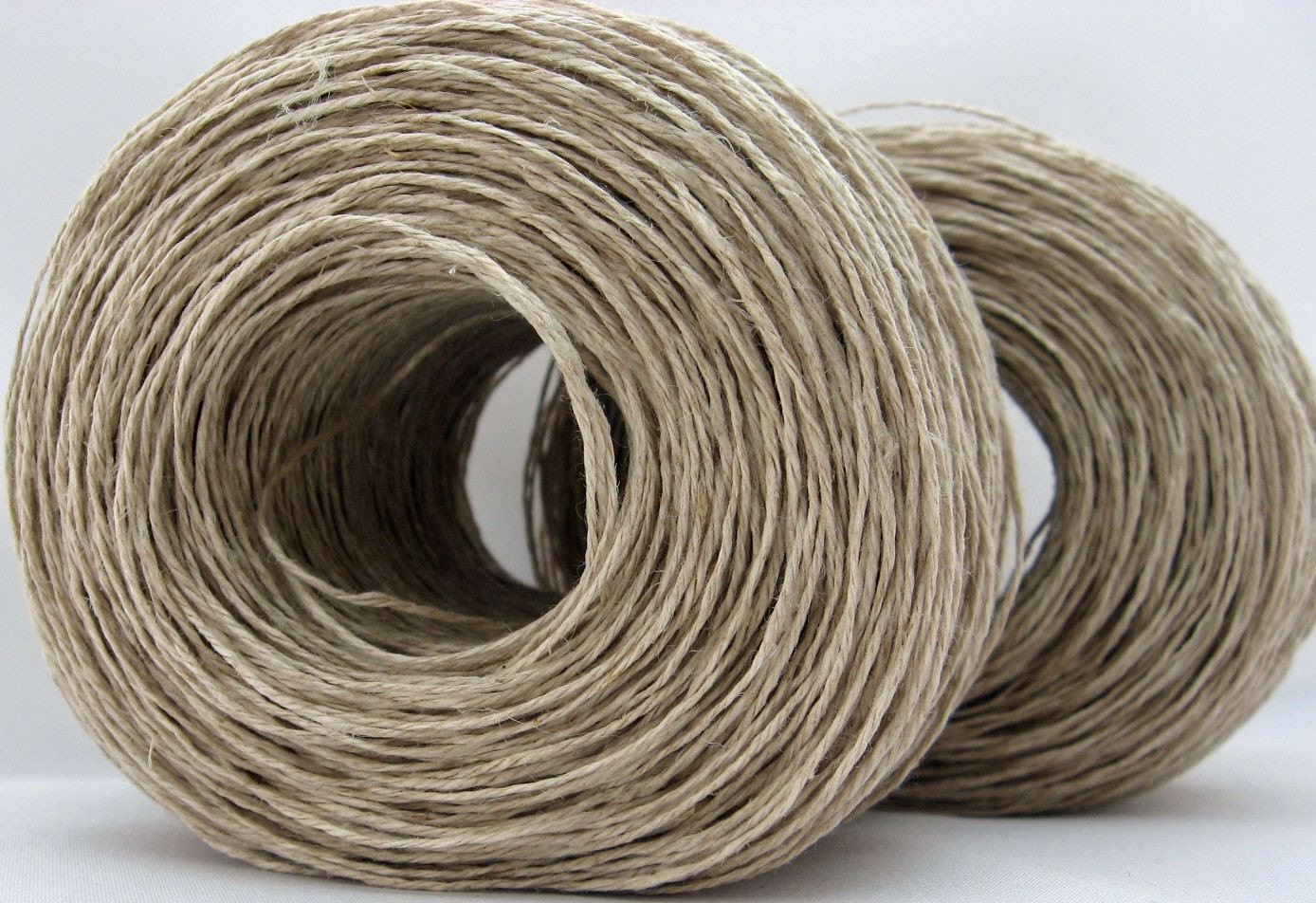 2 Skeins Hemp Yarn Organically Grown Heather Fingering Eco Friendly - Complimentary US Shipping