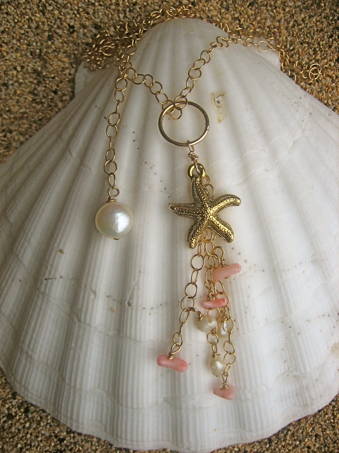 gold-starfish-pink-coral-pearl-necklace