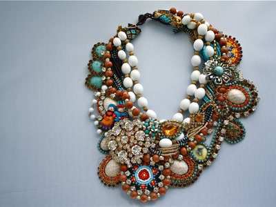 Tribal Princess "Free Form" Drape Necklace (Reserved)