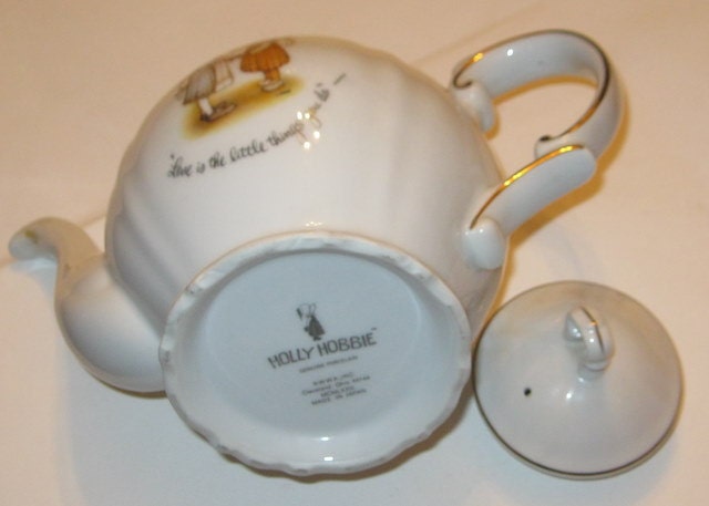 Vintage Collectible Holly Hobby Porcelain Teapot  - 'Love is the little things you do.'