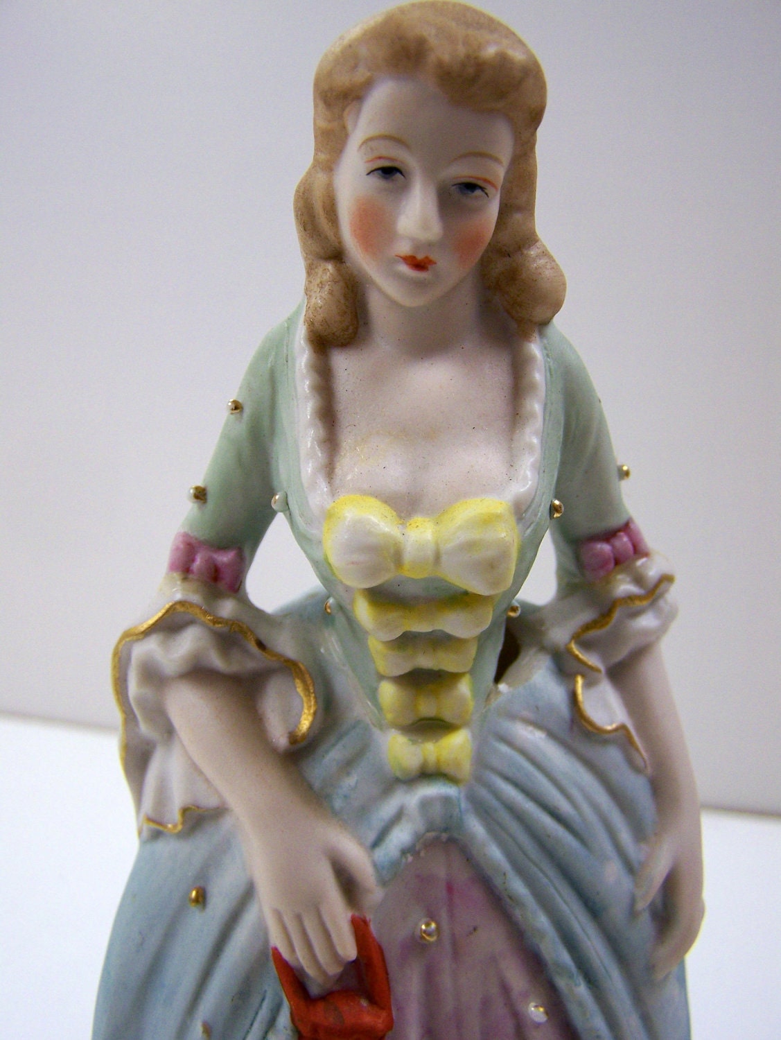 Vintage Maruyama  Colonial Lady Porcelain Figurine Occupied Japan