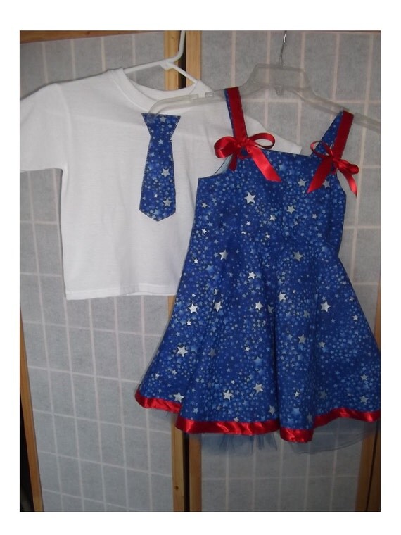 dancing with stars ballerina dress 3-4T and matching brothers shirt