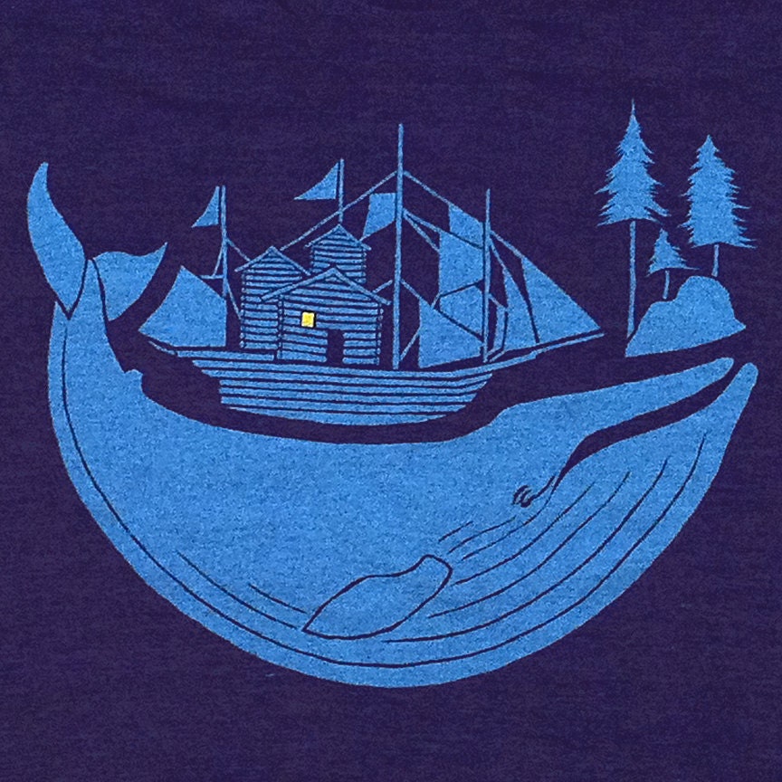 Blue Whale Tshirt by GNOME ENTERPRISES / athletic indigo / UNISEX
