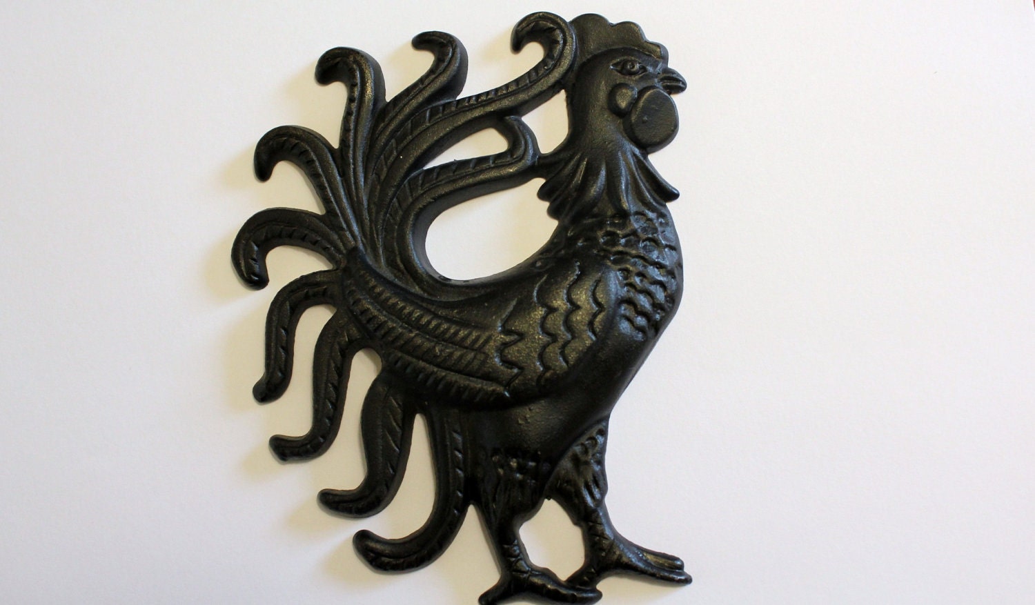 Rooster - Black Cast Iron - 6