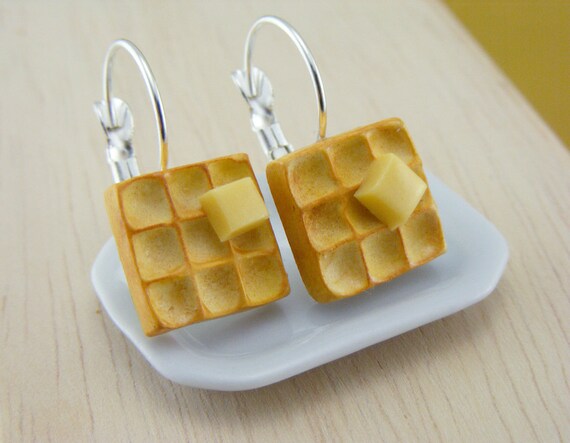 Buttered Waffle Earrings