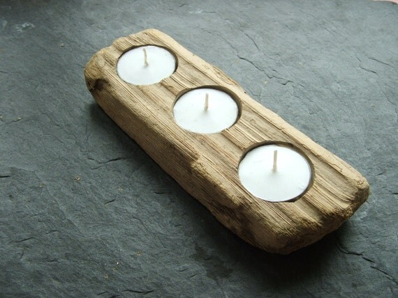 Driftwood Candle holder, Rustic and beautiful