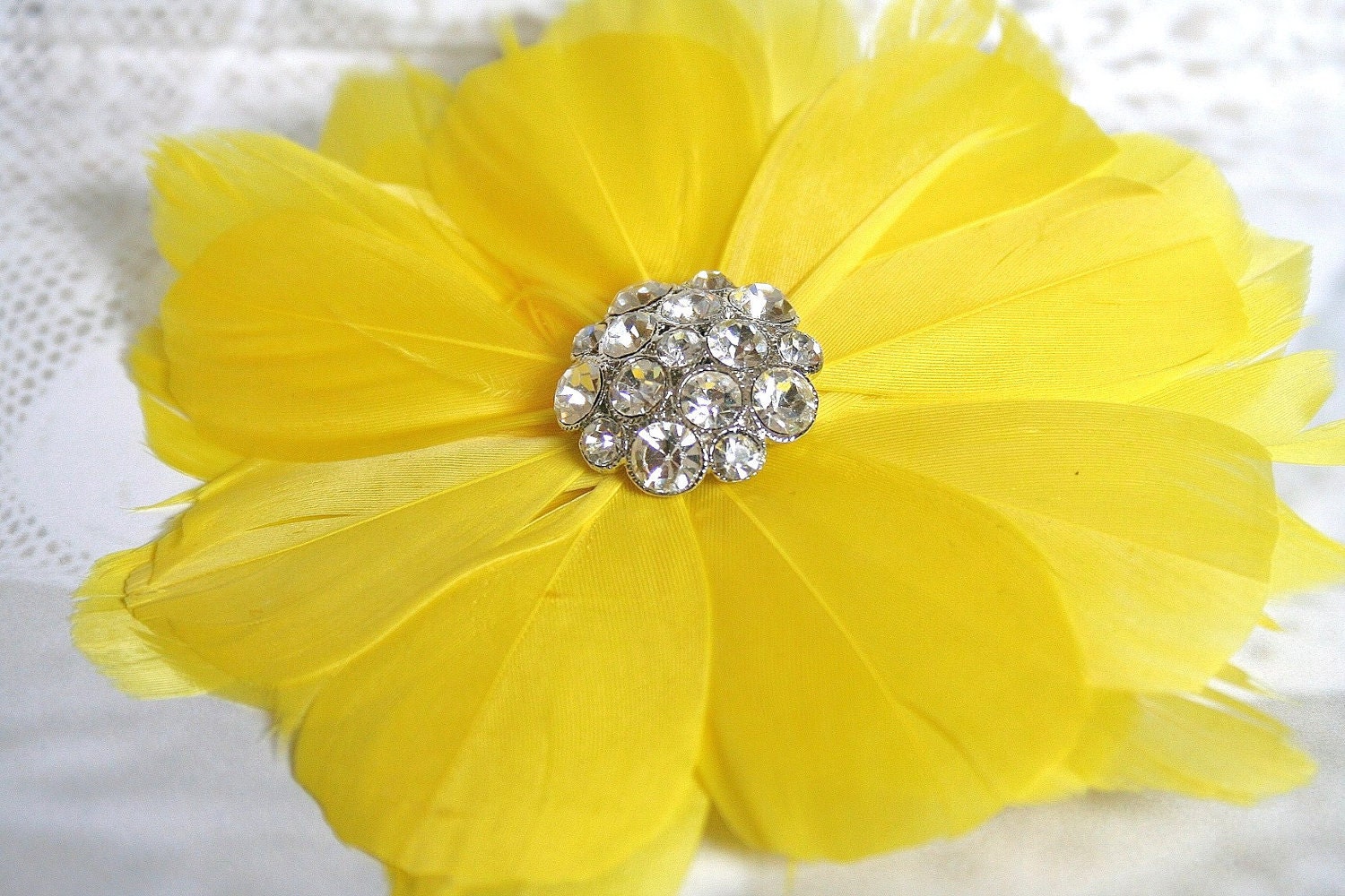 Tags summer yellow hair clip flower hair accessories feathers