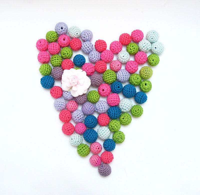 Pick Your Own Set of Crocheted Beads on Etsy