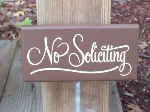 Whimsical Welcome Sign - No Soliciting Wood Vinyl Yard Garden Stake Sign
